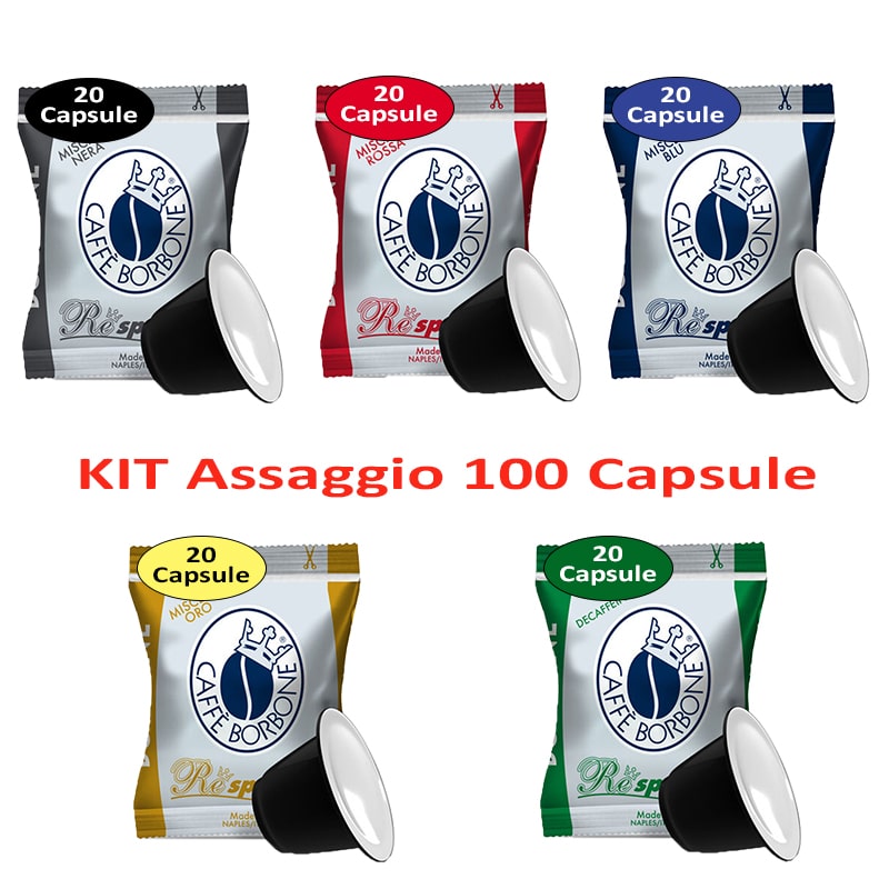 100 Capsules - Café Borbone Respresso mélange BLU compatible