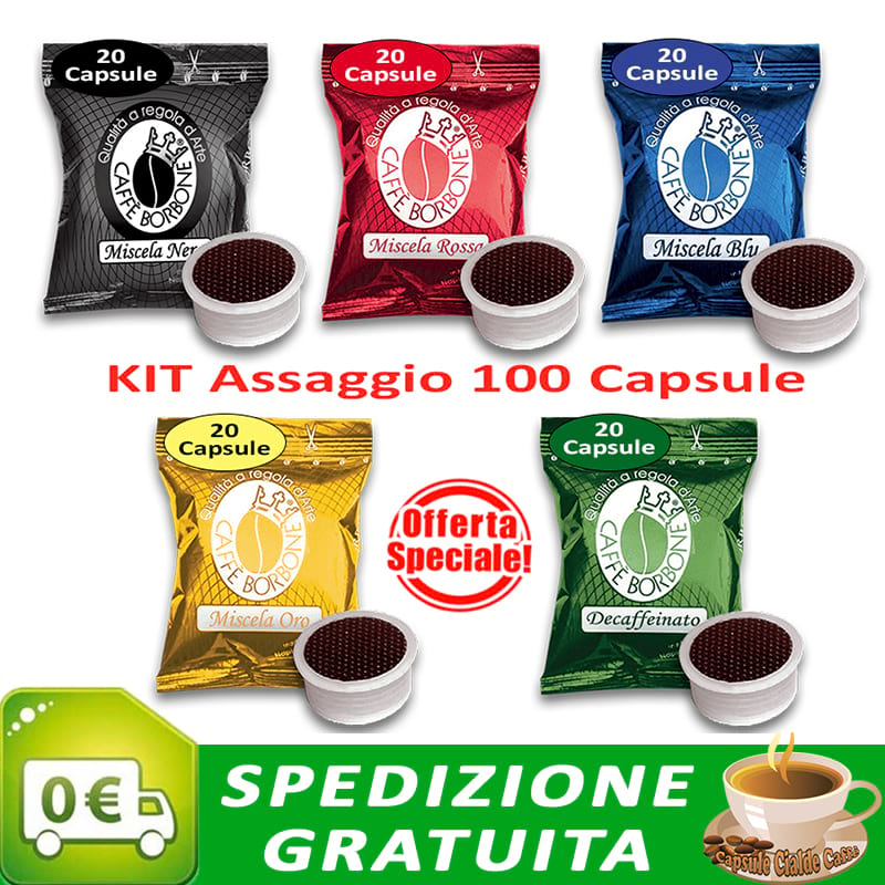 100 Capsule Borbone ROSSA Compatibili con macchine a marchio Lavazza®*  Espresso Point®*